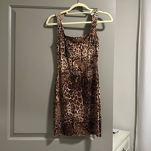 Lovely Day Velvet Cheetah Dress, Brown